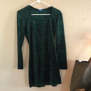 Vintage green velvet dress